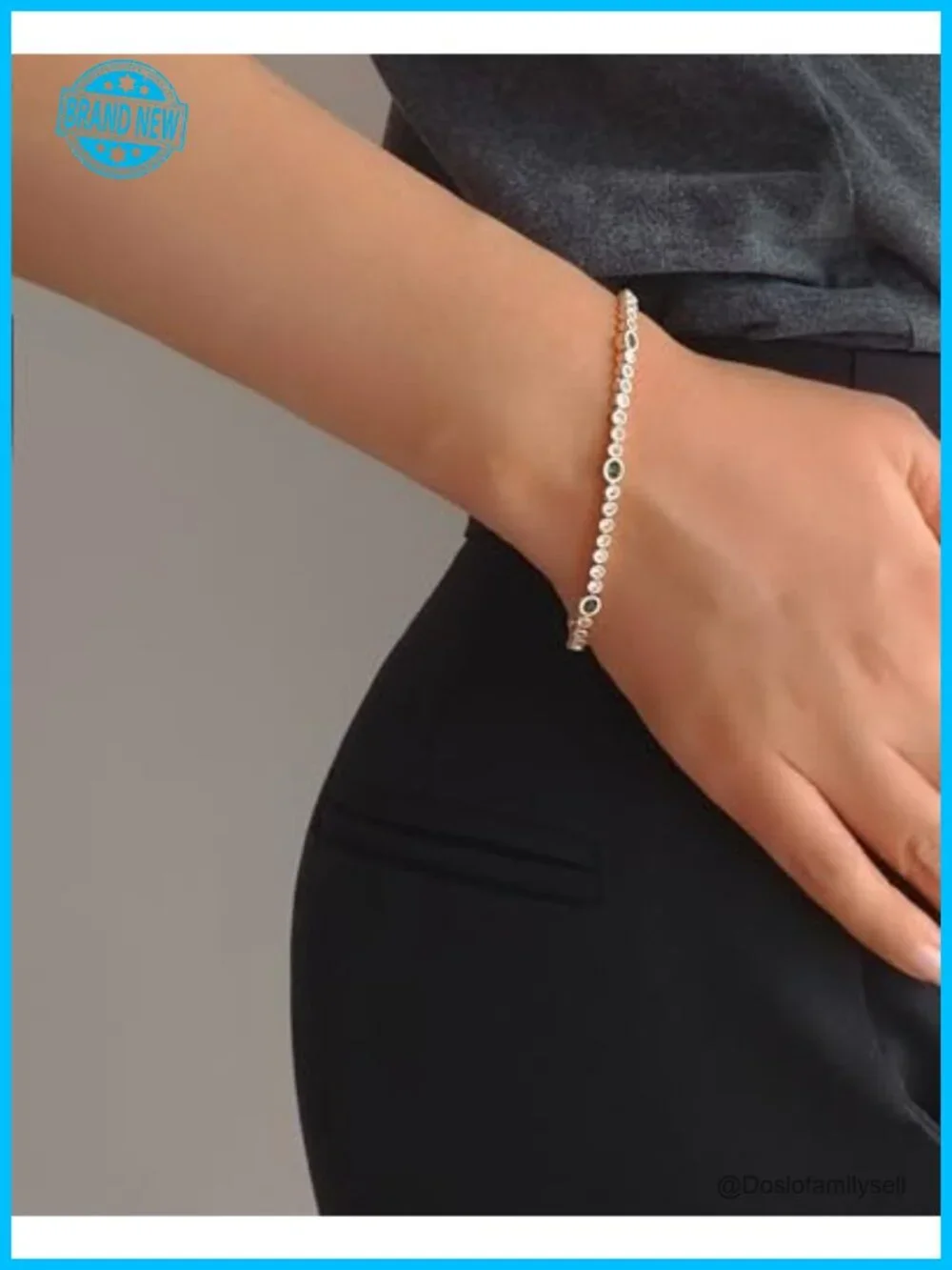 3mm Cubic Zirconia Tennis Bracelet 7 Inch Gold Jewelry for Women